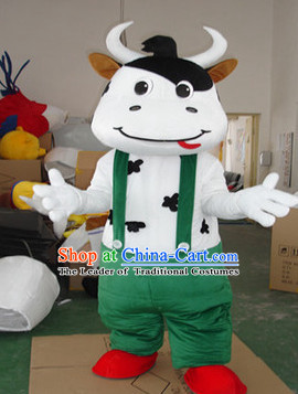 Mascot Uniforms Mascot Outfits Customized Walking Mascot Costumes Cartoon Character Cow Mascots Costume