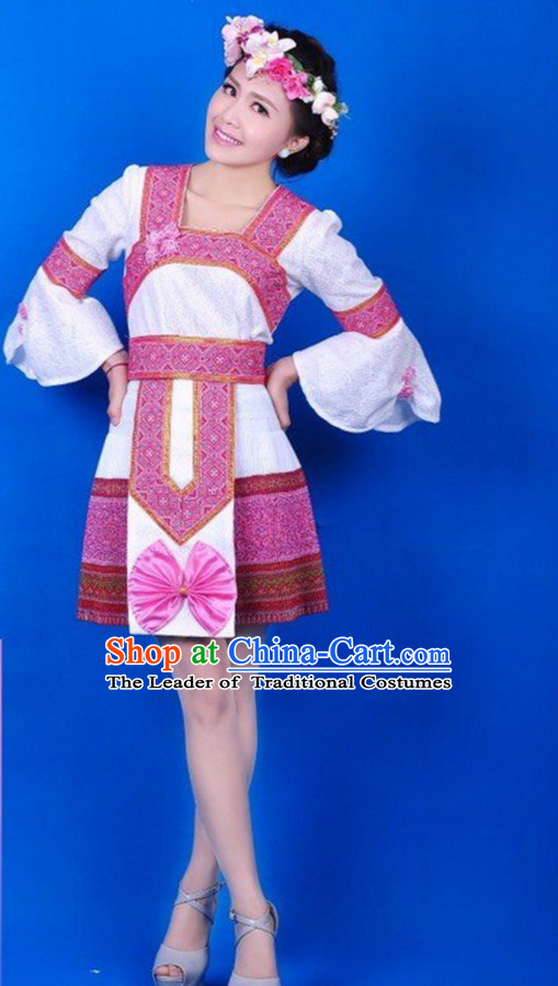 Chinese Traditional Miao Minority Clothing Complete Set for Women