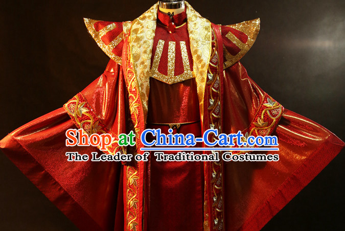 Chinese Ancient Emperor Prince Cosplay Costumes Complete Set for Men