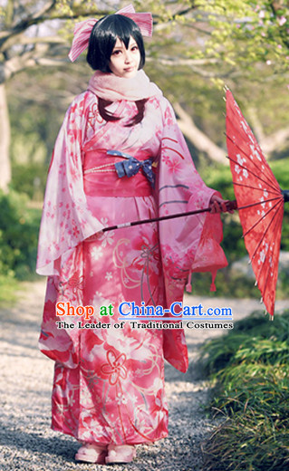 Japanese Princess Kimono Clothing Complete Set for Women