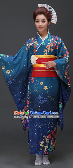 Japanese Traditional Kimono Clothing Complete Set for Women Girls Adults