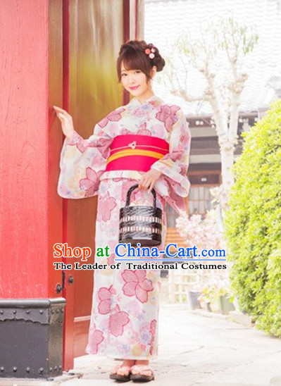 Japanese Traditional Kimono Suits Complete Set for Women Girls Adults