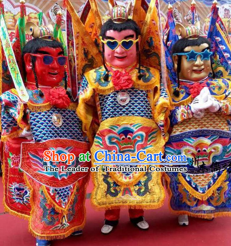 Top Handmade Adult Human Size Taiwan Dianyin Prince Puppet Props Costumes Armor Decorations Display Parade