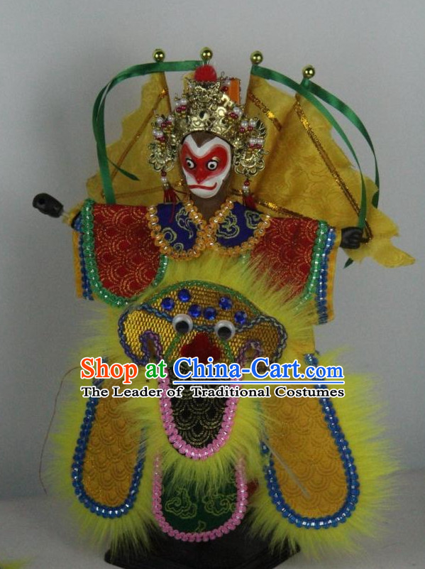 Traditional Chinese Ancient Handmade Monkey King Sun Wukong Glove Puppet Hand Marionette Puppet Hand Puppets