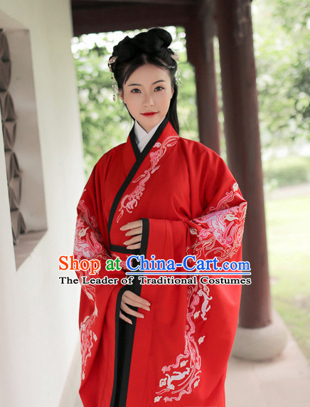 Ancient Chinese Han Dynasty Princess Hanfu Garment Outfit Complete Set