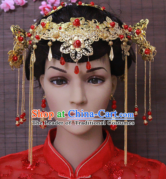 Top Chinese Classic Wedding Headpieces Accessories Jewelry for Brides