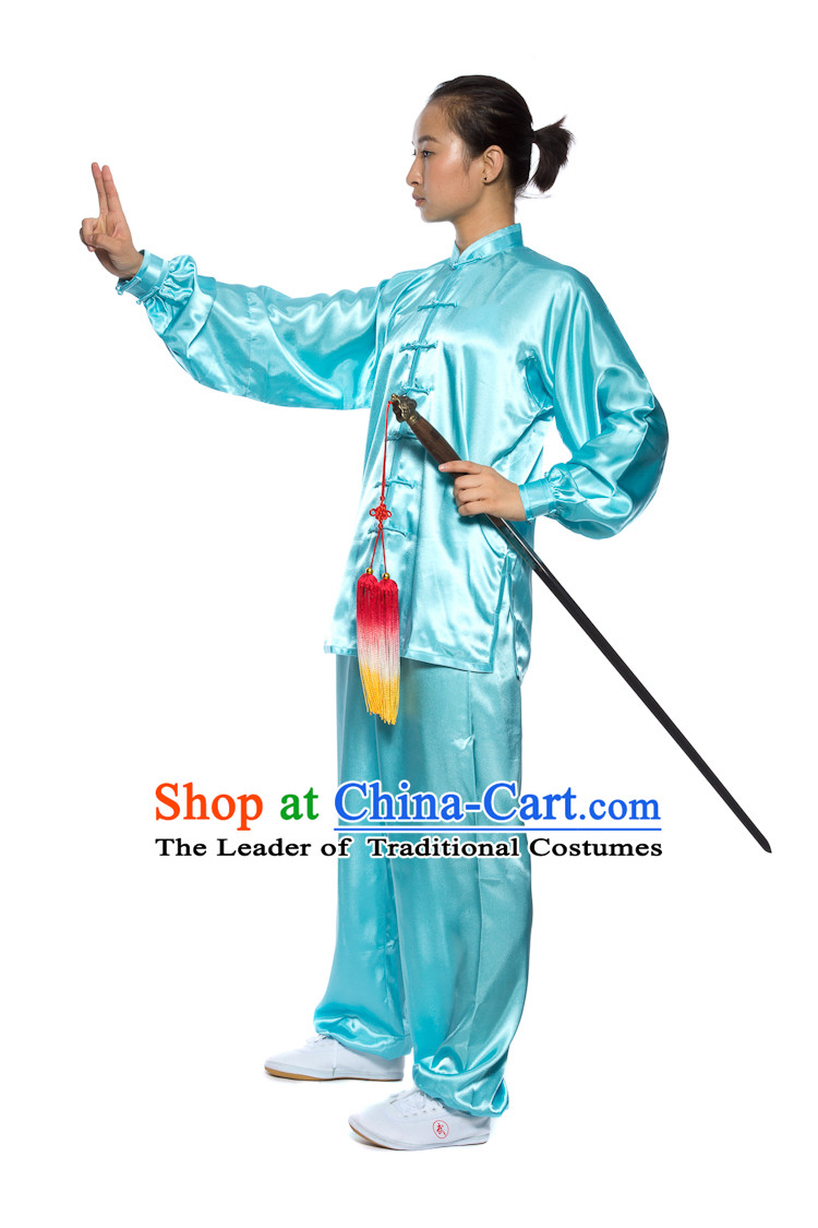 Chinese Traditional Kung Fu Martial Arts Practice and Competition Costume Wing Chun Apparel Taiji Tai Chi Uniform for Adults Children Men Women Boys Girls