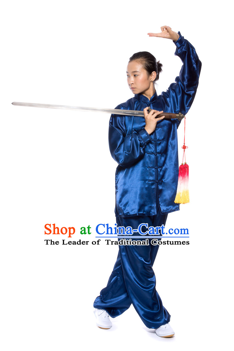 Chinese Traditional Kung Fu Martial Arts Practice and Competition Costume Wing Chun Apparel Taiji Tai Chi Uniform for Adults Children Men Women Boys Girls