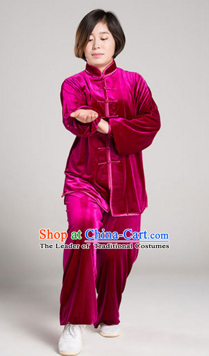 Chinese Asian Kung Fu Martial Arts Practice and Competition Costume Wing Chun Apparel Taiji Tai Chi Uniform for Adults Children Men Women Boys Girls