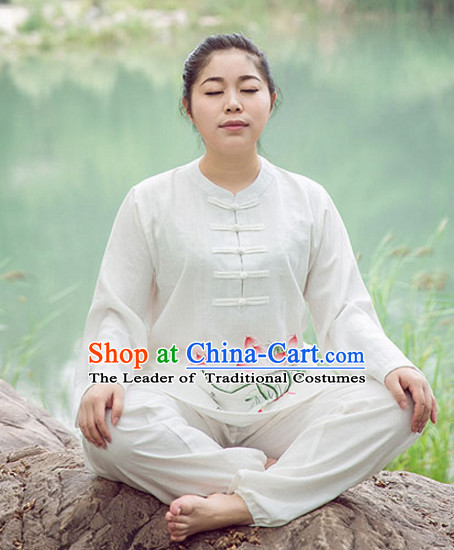 Chinese Asian Kung Fu Martial Arts Practice and Competition Costume Wing Chun Apparel Taiji Tai Chi Uniform for Adults Children Men Women Boys Girls