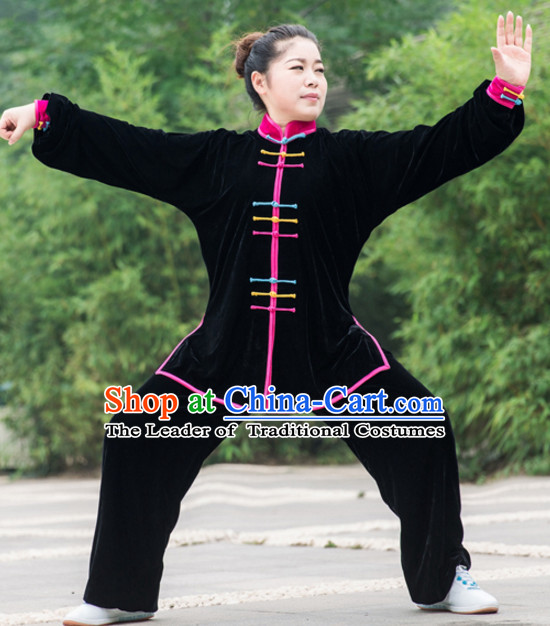 Chinese Asian Kung Fu Martial Arts Practice and Competition Costume Wing Chun Apparel Taiji Tai Chi Uniform for Adults Children Men Women Boys Girls