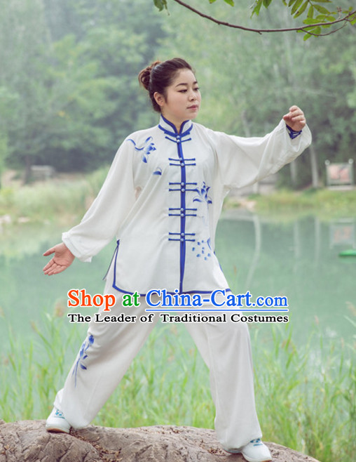 Chinese Asian Mandarin Kung Fu Martial Arts Practice and Competition Costume Wing Chun Apparel Taiji Tai Chi Uniform for Adults Children Men Women Boys Girls