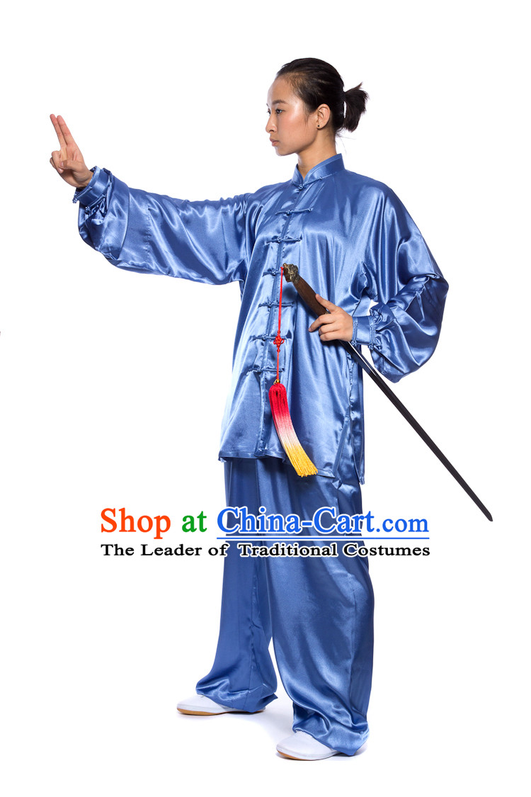 Chinese Traditional Kung Fu Martial Arts Practice and Competition Costume Wing Chun Apparel Taiji Tai Chi Uniform for Adults Children Women Girls