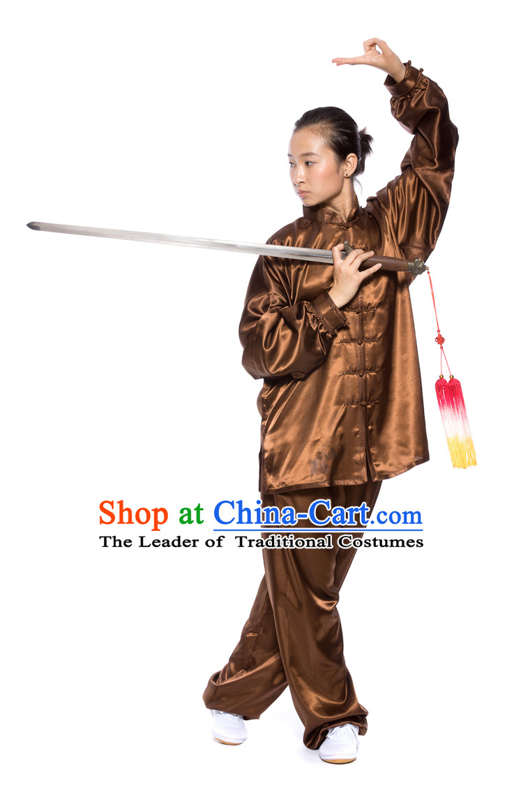 Chinese Traditional Kung Fu Martial Arts Practice and Competition Costume Wing Chun Apparel Taiji Tai Chi Uniform for Adults Children Men Women Boys Girls