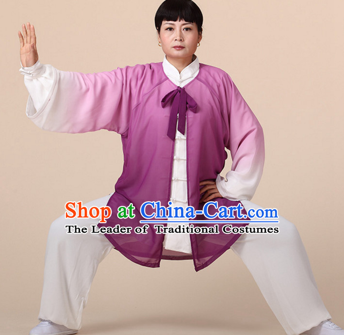 Chinese Asian Mandarin Kung Fu Martial Arts Practice and Competition Costume Wing Chun Apparel Taiji Tai Chi Uniform for Adults Children Men Women Boys Girls