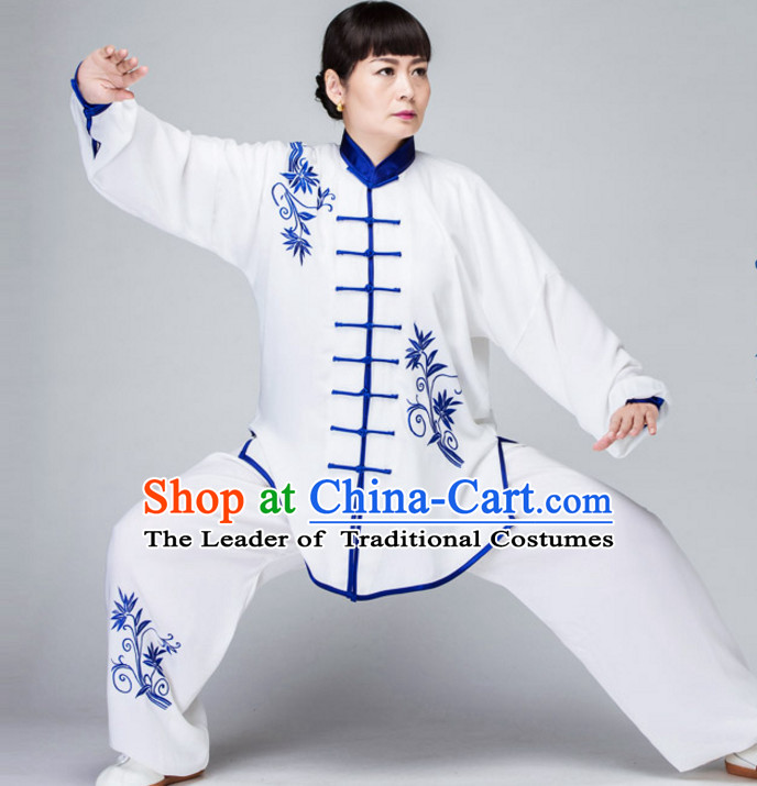 Chinese Asian Mandarin Kung Fu Martial Arts Practice and Competition Costume Wing Chun Apparel Taiji Tai Chi Uniform for Adults Children Men Women Boys Girls