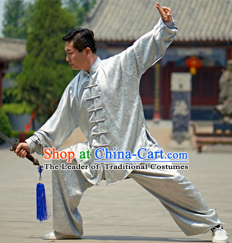 Chinese Asian Mandarin Kung Fu Martial Arts Practice and Competition Costume Wing Chun Apparel Taiji Tai Chi Uniform for Adults Children Men Women Boys Girls