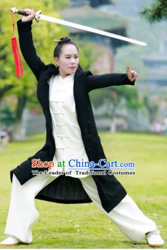 Top Wudang Tai Ji Master Taoist Uniform Taiji Tai Chi Uniforms for Adults Children Men Women Boys Girls