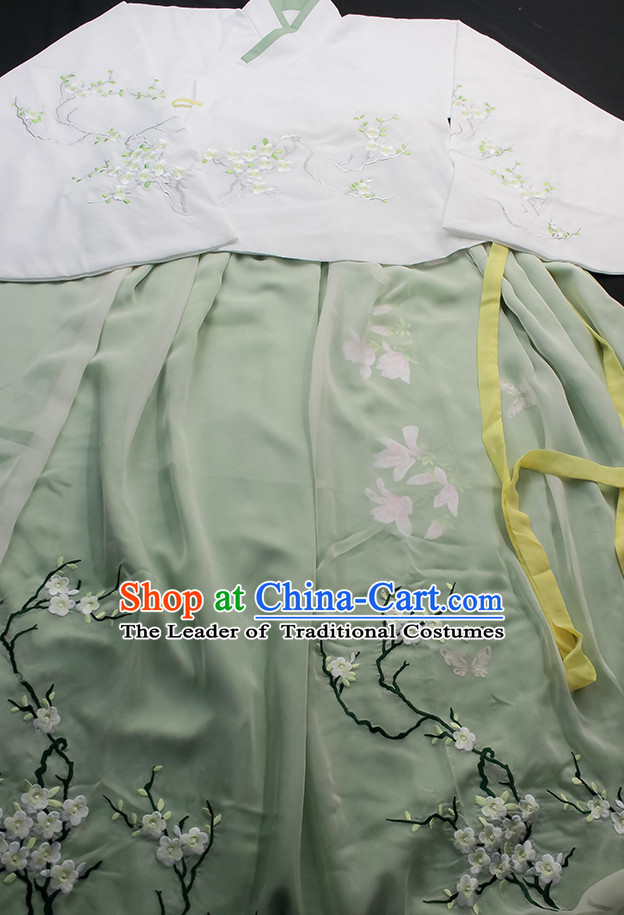 Ancient Chinese Embroidered Squirrel Hanfu Garment Top and Bottom Clothing Complete Set