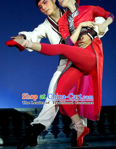 Professional Chinese Red Mandarin Dance Costume for Women Adults Kids