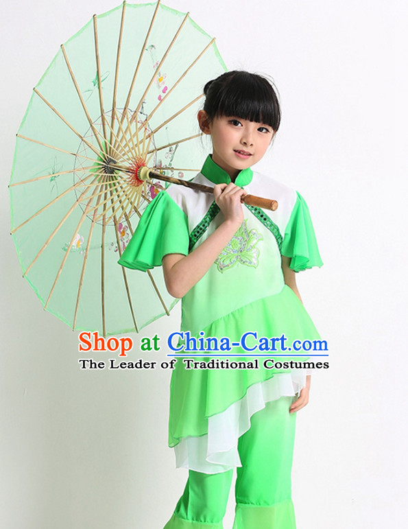 Chinese Folk Mandarin Dance Costumes for Girls Kids Children