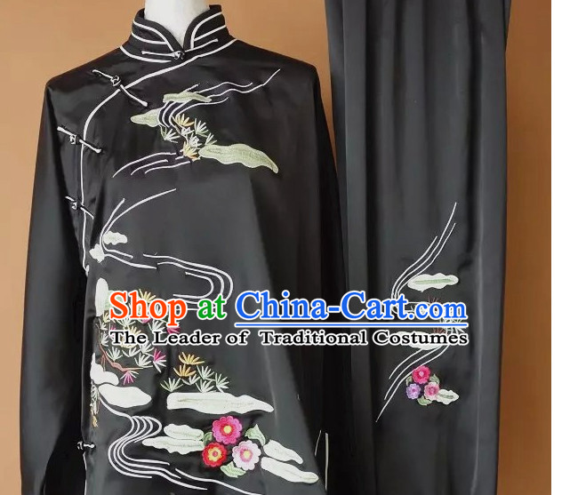 Top Embroidered Mandarin Tai Chi Taiji Martial Arts Competition Uniforms Dresses Suits Outfits