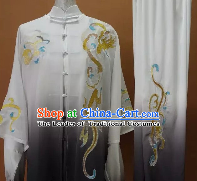 Top Embroidered Mandarin Tai Chi Taiji Martial Arts Competition Uniforms Dresses Suits Outfits