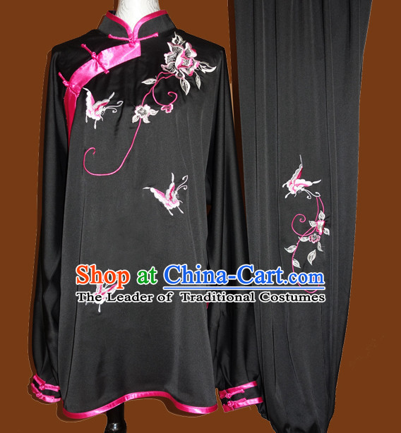 Top Tai Chi Taiji Kung Fu Gongfu Martial Arts Competition Uniforms Dresses Suits Outfits for Adults