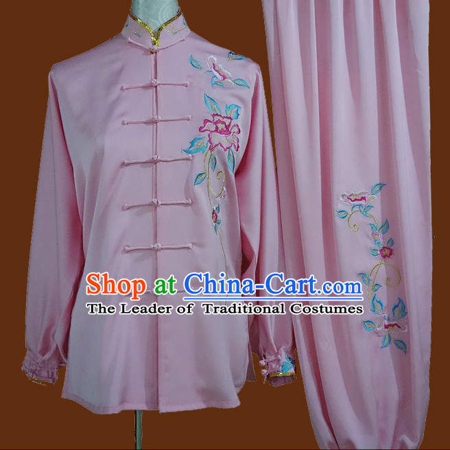 Top Tai Chi Taiji Kung Fu Gongfu Martial Arts Wu Shu Competition Uniforms Dresses Suits Outfits for Adults and Kids