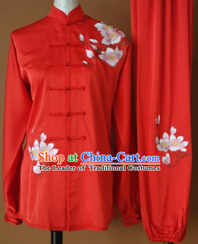 Top Tai Chi Taiji Kung Fu Gongfu Martial Arts Wu Shu Wushu Championship Competition Uniforms Dresses Suits Outfits for Adults and Kids