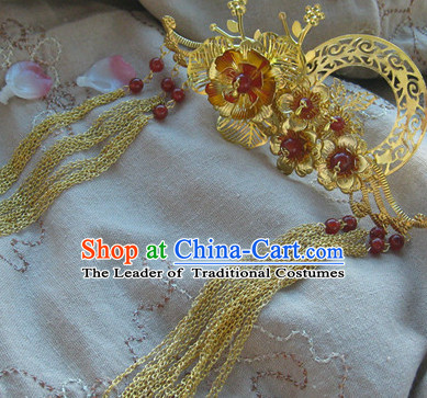 Ancient Chinese Empress Princess Phoenix Queen Crown Coronet Headpieces Headdress Hair Accessories Set