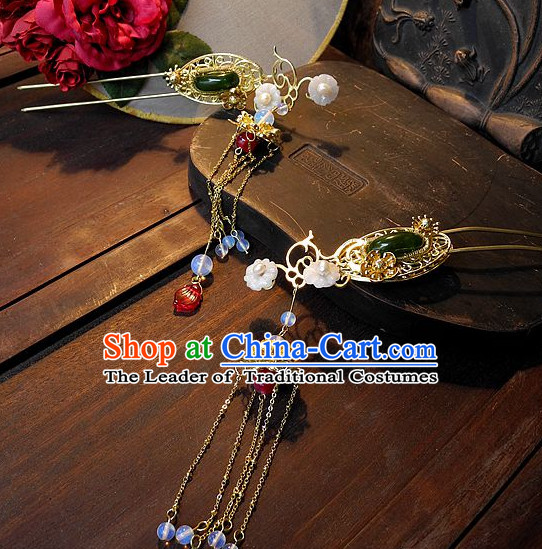 Ancient Chinese Hair Style Accessories Hair Sticks Clips Hair Pin Hair Pieces Combs Ancient Chinese Chopsticks Asian Wedding Bridal Hair Ornaments