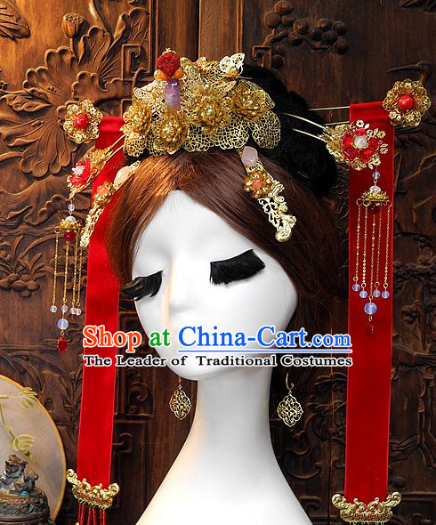 Ancient Chinese Empress Princess Queen Hair Style Accessories Hair Sticks Clips Hair Pin Hair Pieces Combs Ancient Chinese Chopsticks Asian Wedding Bridal Hair Ornaments