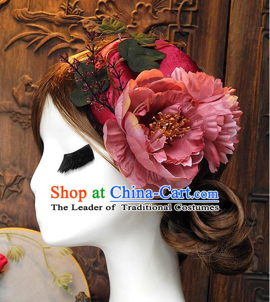 Top Imperial Royal Handmade Flower Decoration Hat for Ladies