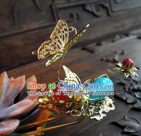 Ancient Chinese Empress Princess Queen Hair Style Accessories Hair Sticks Clips Hair Pin Hair Pieces Combs Ancient Chinese Chopsticks Asian Wedding Bridal Hair Ornaments Crown