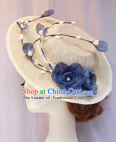 Top Handmade Flower Decoration Hat Dress Hat for Ladies