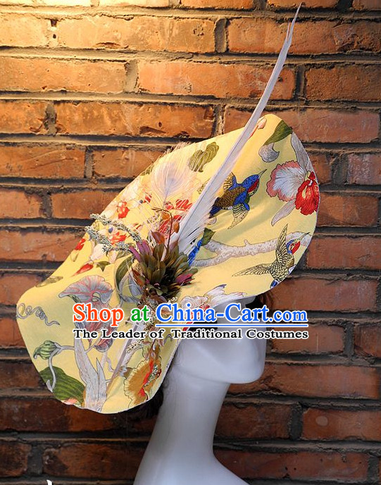 Top Handmade Flower Decoration Hat Dress Hat for Ladies