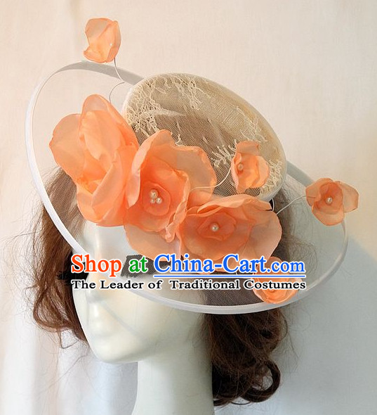 Top Handmade Flower Decoration Hat Dress Hat for Ladies