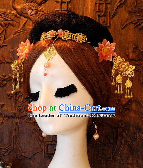 Ancient Chinese Empress Princess Queen Hair Style Accessories Hair Sticks Clips Hair Pin Hair Pieces Combs Ancient Chinese Chopsticks Asian Wedding Bridal Hair Ornaments Crown