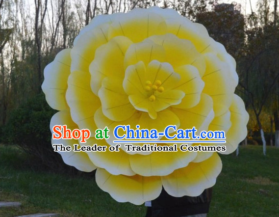 Yellow Handmade Flower Umbrella Dance Props