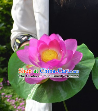 Chinese Lotus Flower Dance Props for Adults or Kids