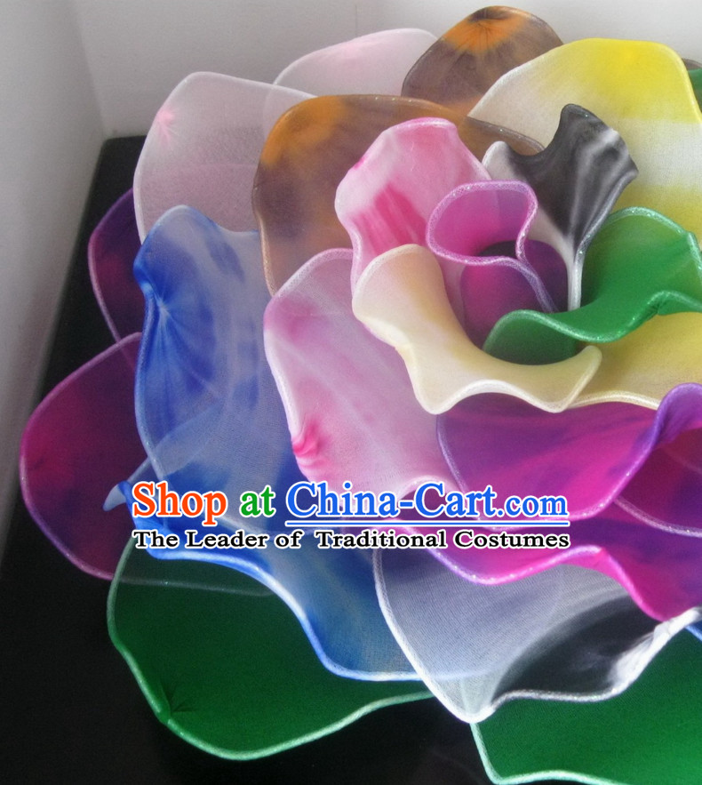 0.7 Meter Big Rainbow Color Rose Flower Dance Props Props for Dance Dancing Props for Sale for Kids Dance Stage Props Dance Cane Props Umbrella Children Adults