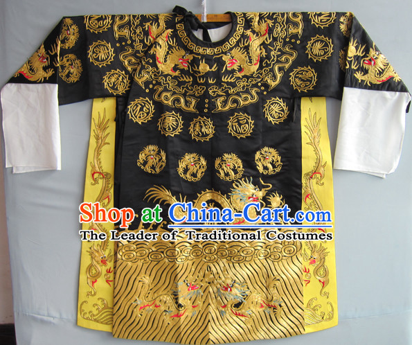 Chinese Ancient Judge Bao Gong Costumes and Hat Complete Set for Boys Kids Children