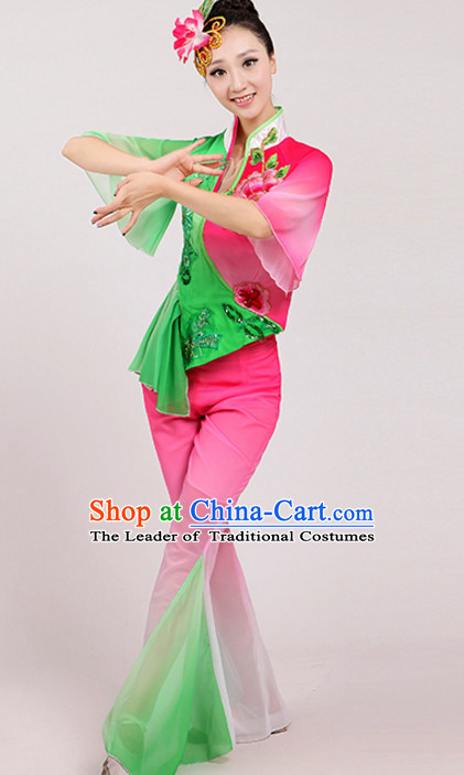 Chinese Classicial Dancing Costumes Dancewear and Headpieces Complete Set for Women