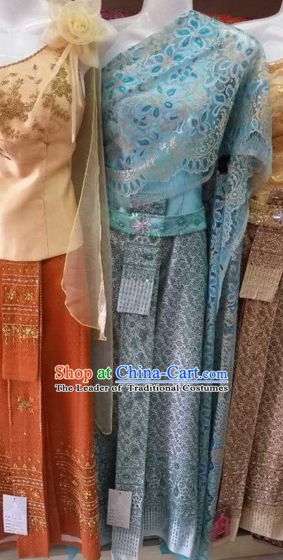 Traditional National Thai Garment Dress Thai Traditional Dress Dresses Wedding Dress Complete Set for Women Girls Adults Youth Kids