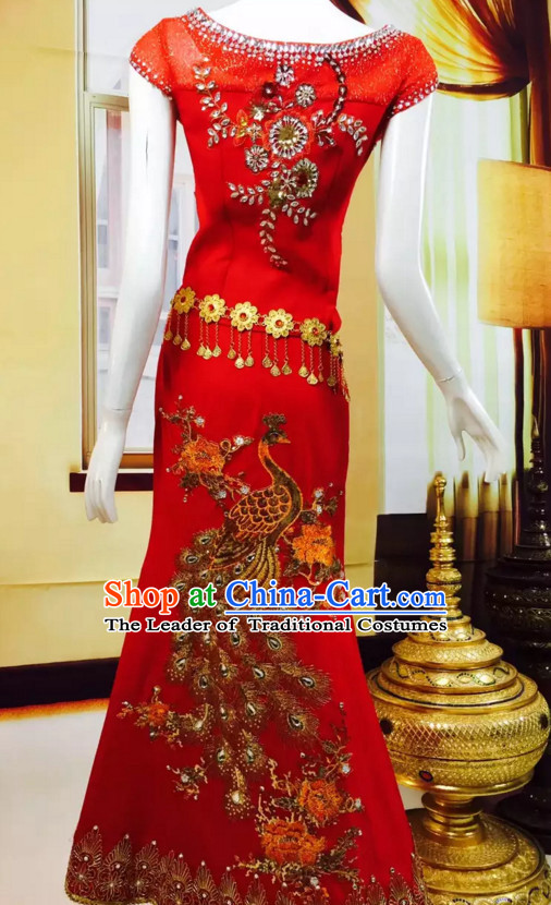 Top Traditional National Thai Garment Dress Thai Traditional Dress Dresses Wedding Dress Complete Set for Women Girls Youth Kids Adults