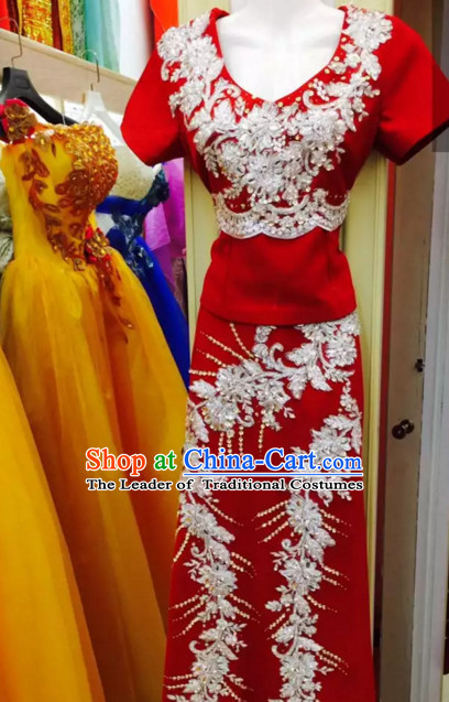 Top Traditional National Thai Garment Dress Thai Traditional Dress Dresses Wedding Dress Complete Set for Women Girls Youth Kids Adults