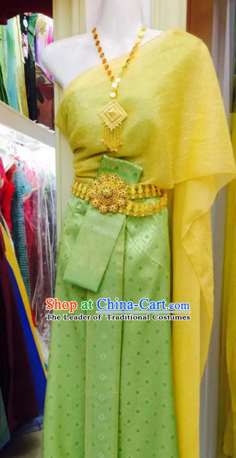 Top Traditional National Thai Garment Dress Thai Traditional Dress Dresses Wedding Dress Complete Set for Women Girls Youth Kids Adults