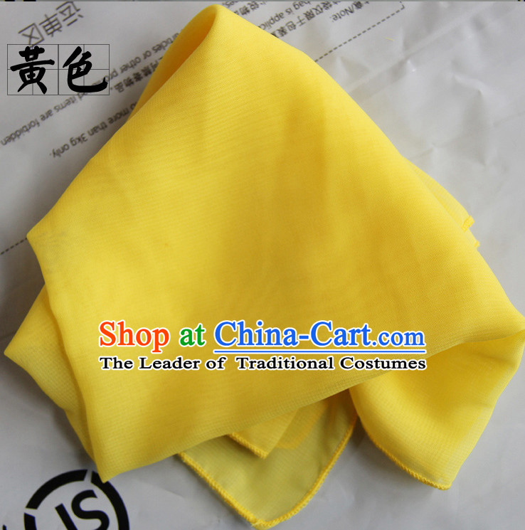 Yellow Chinese Classcial Dancing Props Handkerchief