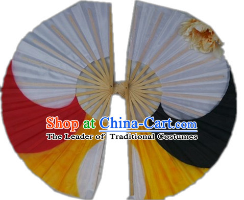 Traditional Hands Painted Chinese Fans Oriental Fan Folk Dance Hand Fan Dance Ribbons Cultural Dances